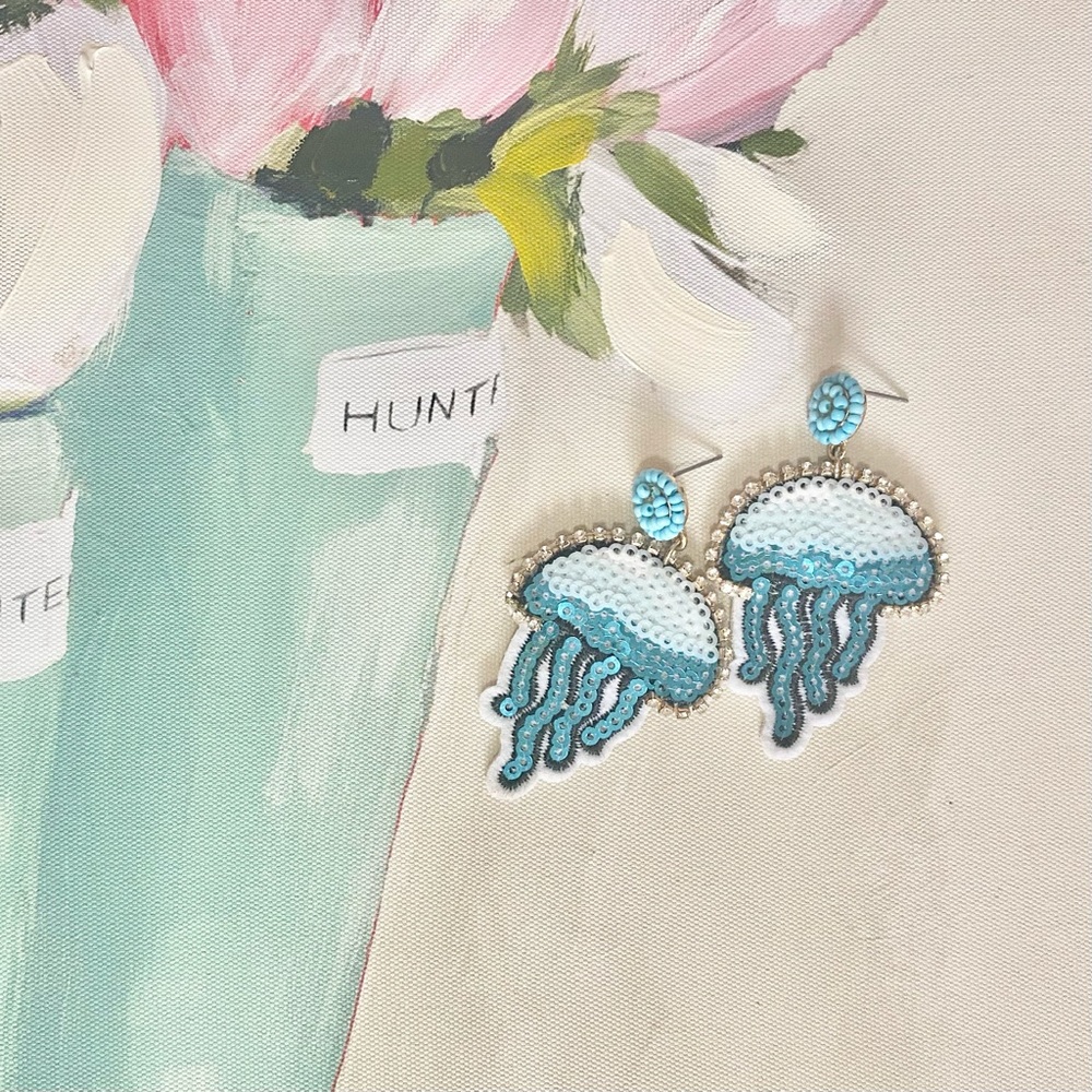 Embellished Jellyfish Earrings 👙